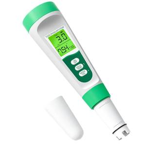 lot 582 image: Salt Tester for Saltwater Pool & PH Meter, High Accuracy Pool Salt Tester, 5 in 1 Salinity PH Temp EC TDS Meter for Pool Hot Tub Swimming Aquarium, Daily Maintenance & Water Quality Testing, Green - Retail $38