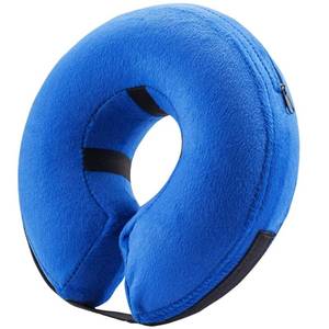 lot 594 image: BENCMATE Inflatable Dog Cone Collar Alternative After Surgery Large, Blue - Retail $16
