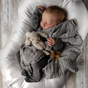 lot 602 image: SEE PHOTOS CHAREX Realistic Reborn Baby Dolls,18-inch Real Life Newborn Sleeping Boy - Retail $40