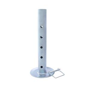 lot 612 image: TOWKING Trailer Jack Drop Leg, Adjustable Jack Foot, Trailer Jack Extension for 2 ID Jack Tube, 2,000 lbs, Silver - Retail $19