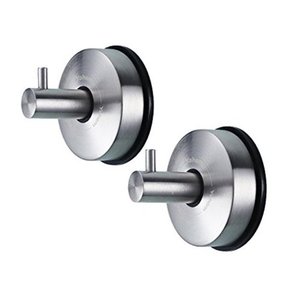 lot 614 image: ONE PIECE ONLY  1Pcs SUS 304 Stainless Steel Vacuum Suction Cup Hooks Shower Holder - Removable Bathroom Shower Hook Suction Towel Rack and Kitchen Organizer for Towel Hook  Bathrobe and Loofah Brushed Finish - Retail $65