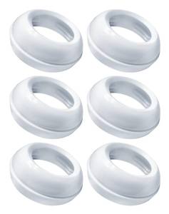 lot 627 image: Replacement Baby Bottle Nipple Ring Collars for Philips Avent Natural & Glass Natural Baby Bottles, Not for Avent Anti-Colic Bottles, BPA Free Bottle Screw Rings Collar for Avent, 6 Pack - Retail $9