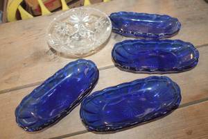 lot 4066 image: Cobalt Blue Dishes & More