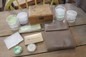 lot 4070 image: Leather Jewelry Holder, Wood Box & More