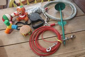 lot 4072 image: Dog Toys, Leash and More