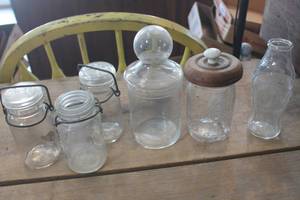 lot 4088 image: Vintage Glass Jars and More