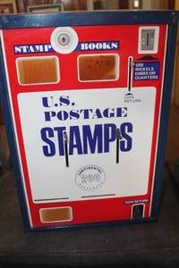 Vintage Metal U.S. Postage Stamp Vending Machine untested