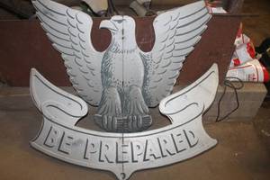lot 4149 image: 2 Piece Large Boy Scout Sign 48 long