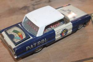 Antique Metal Police Toy Cars