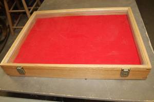 lot 4194 image: Wood and Glass Display Case 18 x 24