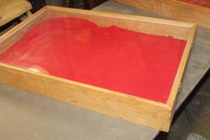 lot 4195 image: Wood and Glass Display Case 20 x 30