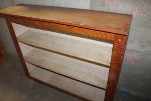 lot 4197 image: Wood Shelf 48 w x 39 tall x 12 deep