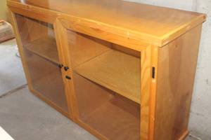 Wood Display Case 61" wide x 38" tall x 18" Deep