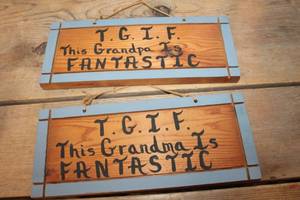 lot 4203 image: 12 Wood Signs