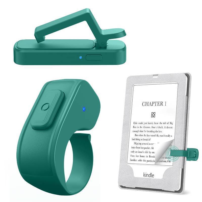 lot 29094 image: Page Turner Ring for Kindle, Remote Control for iPhone iPad Tablets eReaders - Retail $16