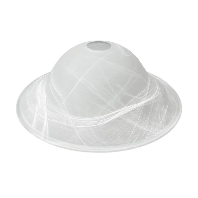 lot 43666 image: Antique Glass Lamp Shade for Floor lamp, Alabaster Torchiere Lamp Shade Replacement, Floor Lamp Replacement Parts (White Alabaster, 12) - Retail $33