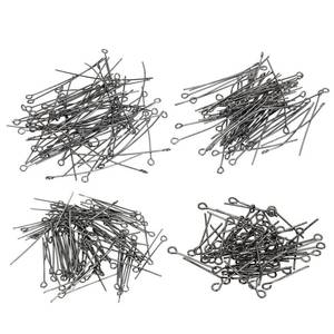 lot 64354 image: 20mm30mm40mm50mm Open Eye Pins, Metal Head Pins Needles Eye Pins for Jewelry Making Findings Earring Necklace Bracelet, Black - Retail $8