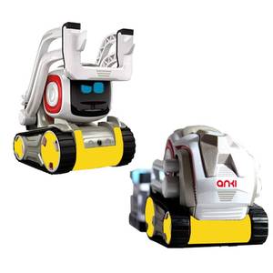 lot 64357 image: Cozmo Robot Face Screen Guard Decoration KIT Include Wheels&Body Set 7 Units Decals2 Units Screen Protector (Yellow) - Retail $6