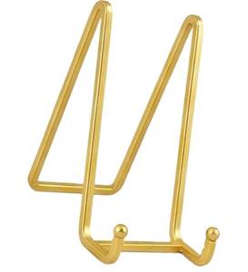 lot 64366 image: Modern Iron Display Stand User Friendly Frame Holder for Frames Multifunctional Use in Living Room or Gallery Wall Art Holder, 4.5 inch - Retail $8