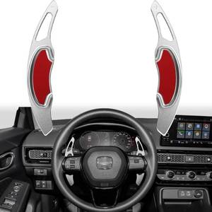 lot 64367 image: Compatible with Honda Civic Aluminium Alloy Paddle Shifters Paddle Shift Extension for 11th Gen Civic 2022-2026, AccordCR-V 2023-2026 -Silver, USED. - Retail $27