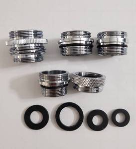 lot 64372 image: Brass Faucet Adapter Kit Kitchen Male Female Faucet Adapter - Retail $10