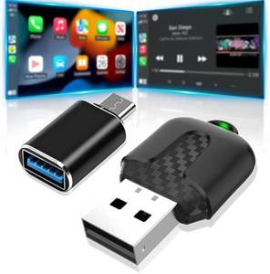 lot 64401 image: Wireless Carplay Adapter, Convert Wired to Wireless CarPlay, Compatible with CarPlay, Plug and Play, Type-CUSB - Retail $18