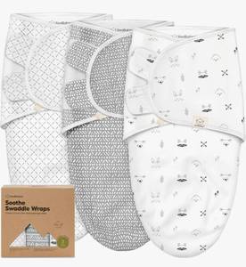 lot 64417 image: KeaBabies 3-Pack Organic Baby Swaddles for Newborns, Infant (0-3M) - Retail $25