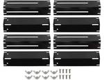 Universal Replacement Heavy Duty Adjustable Porcelain Steel Heat Plate Shields, 4 Sets BBQ Heat Plate Shields, Burner Cover Flame Tamer for Charbroil - Retail: $64
