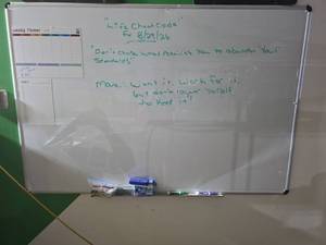 lot 4 image: Whiteboard with Aluminum Frame and Accessories