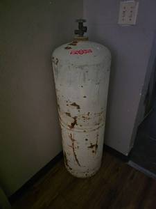 lot 10 image: Large propane tank.  Feels pretty heavy