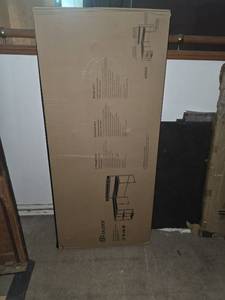 lot 30 image: Sauder L-Shaped Desk Manhattan Gate Collection Mystic Oak Finish. Still in original box.