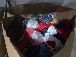 lot 203 image: Athletic Hats and Clothing Lot Bundle Mixed Items Assorted Colors Sizes