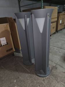 lot 207 image: Bollard Lights with Diffuser Panels 2-Unit Set