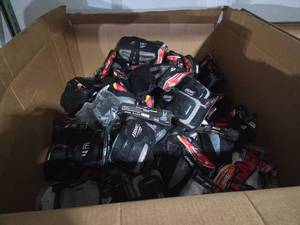 lot 208 image: Gaylord pallet box full of Bike Athletic Protective Gear Lot Youth Pads Rib-Combo Shoulder