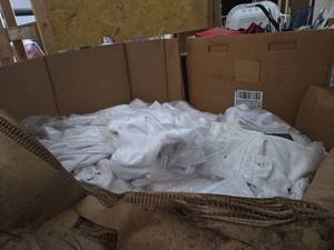 lot 223 image: Huge Gaylord Full of Athletic Pants and Clothing. Most are brand new in plastic.