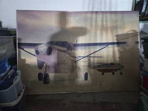 lot 224 image: Massive 6ft X 9ft Airplane Picture.  INCREDIBLE.