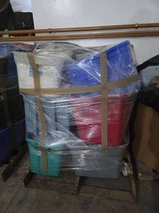 lot 270 image: Pallet of Totes with Founder Sport Health Non-Surgical Gown Lot Multiple Units