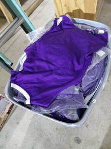 lot 94 image: Tub of purple jerseys
