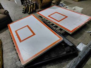 lot 90 image: 2 unused basketball backboards