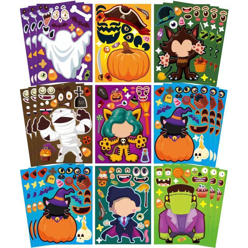 lot 38903 image: Halloween Party Games Stickers for Kids Trick or Treat, Halloween Kid - Retail $3