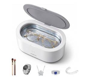 lot 73724 image: 20oz Ultrasonic Jewelry Cleaner, Professional Ultrasonic Cleaner5-Min Timer, 600ML Capacity, 46 kHz High-Frequency Vibration, Professional Sonic Cleaner for Jewelry, Glasses, Dentures - Retail $26