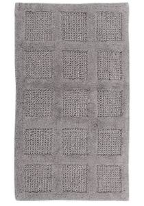 lot 73725 image: Square Honeycomb 100% Cotton Reversible Bath Rug 16 X 24 Silver - Retail $24