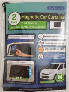 lot 73734 image: Magnetic Car Curtains 2 Pack M Size 27.6x20.5 inch - Retail $15