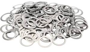lot 73766 image: 12 Inch Washers Eyelet Kit, SilverMetal Grommet Eyelet Set for Fabric Leather Clothes, Tags Bags Crafts, - Retail $9