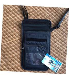 lot 73775 image: Rfid Passport Holder Travel Wallet with Five Pockets and Neck Strap - Retail $16