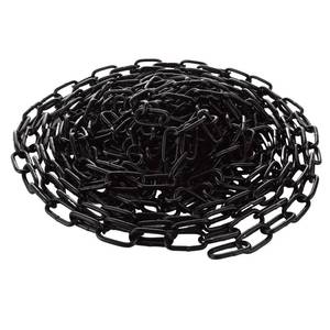 lot 73788 image: 26.24 ft Length Black Chain Link, 18 Inch Carbon Steel Chain, Heavy Duty Coil Chain, Metal Porch Swing Chains for Home Outdoor Fence Gate, Garage Doors, Swing Chain, Bicycle Security Lock - Retail $21