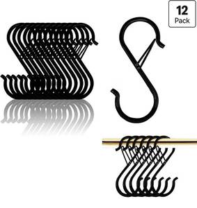 lot 73805 image: S Hooks for Hanging, Heavy Duty with Safety Buckle Design, S Shaped Utility Hooks for Kitchen Utensil, Pans, Closet Rod, Bags, Purse, Plants, Hooks for Hanging Pots - Retail $12