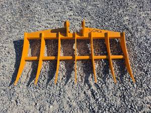 lot 5043 image: Cat 303 Mini Excavator 46 inch Root  Brush Rake Attachment