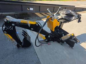 lot 5051 image: GIYI Skid Steer Backhoe Digger Attachment GY-BD98 47in Digging Depth