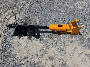 lot 5074 image: Cat 303 Mini Excavator Auger Attachment With Bit